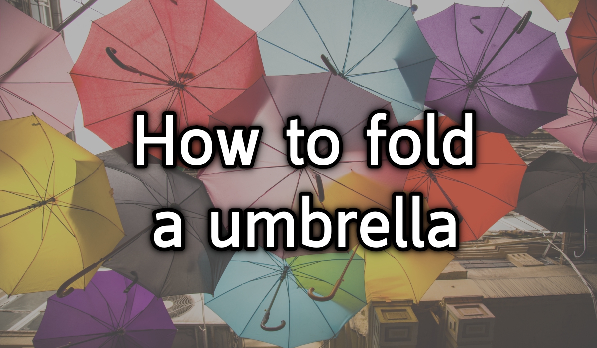 How to fold a umbrella Marine Management
